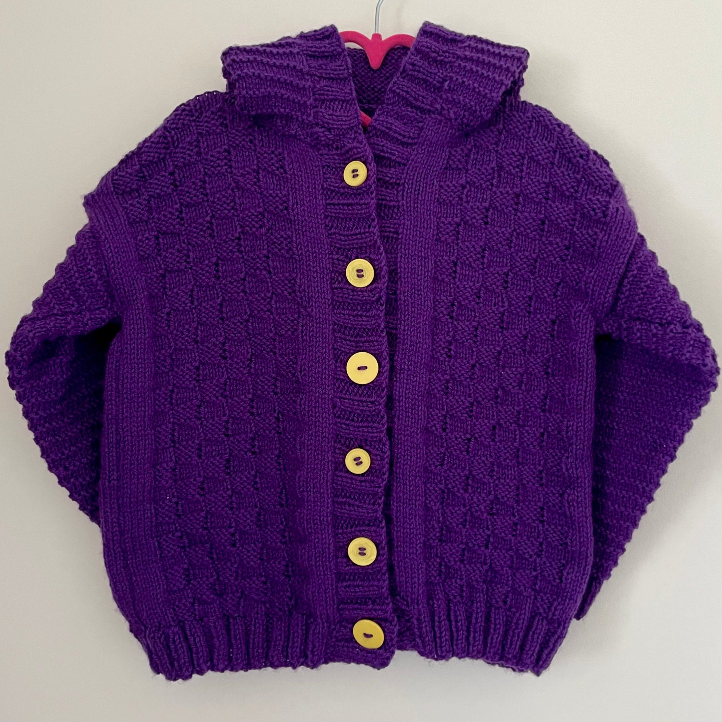“EEK!” Bat and Ghosts Handmade Hooded Cardigan Size Approx 4-5 Years
