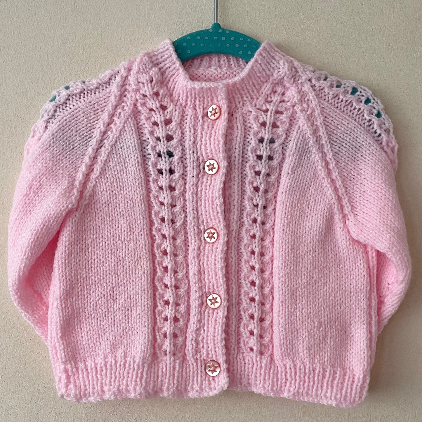 "Sweet One” Handmade Cardigan Size Approx 6-12 months