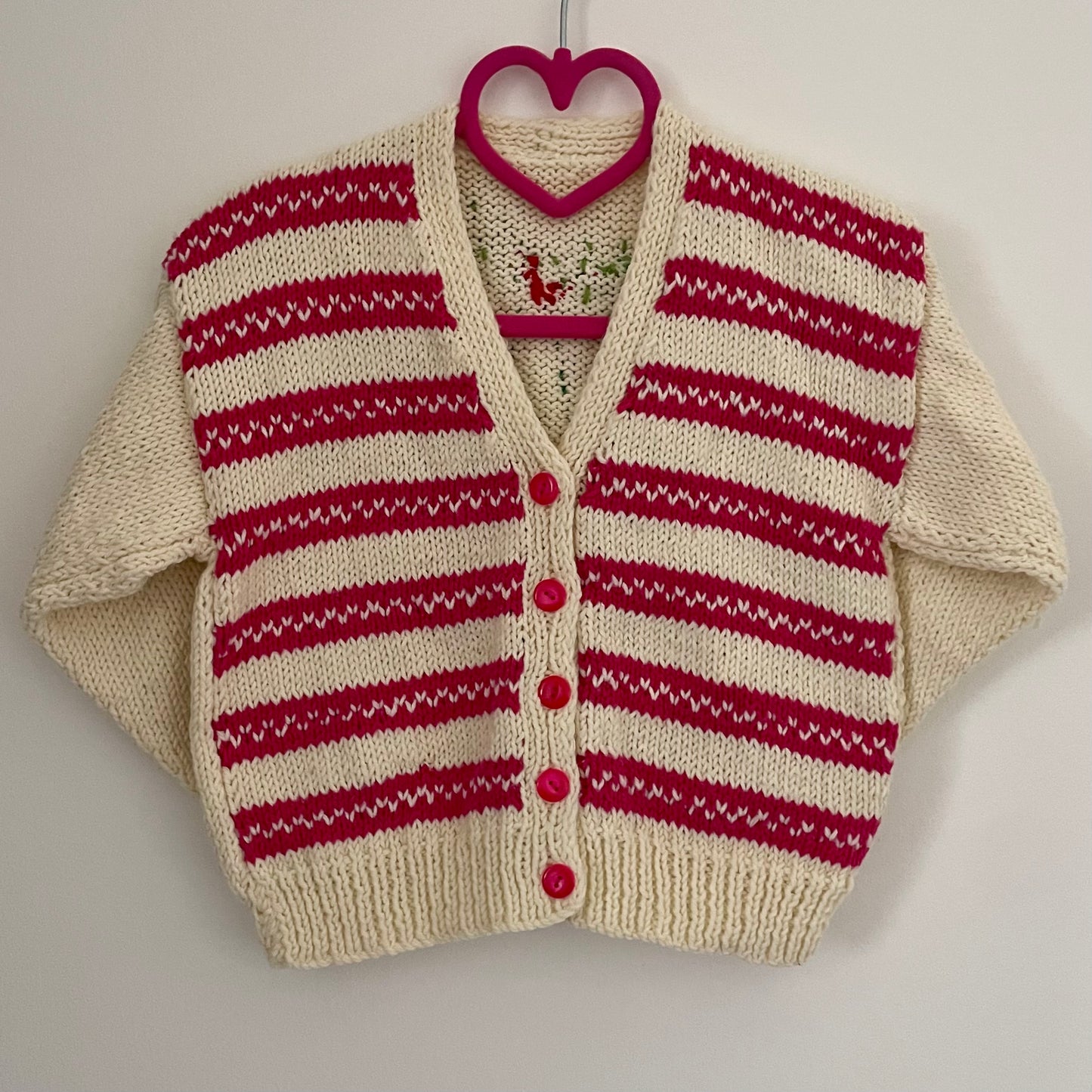“Jingle Bells” Christmas Handmade Cardigan Size Approx 2-3 Years
