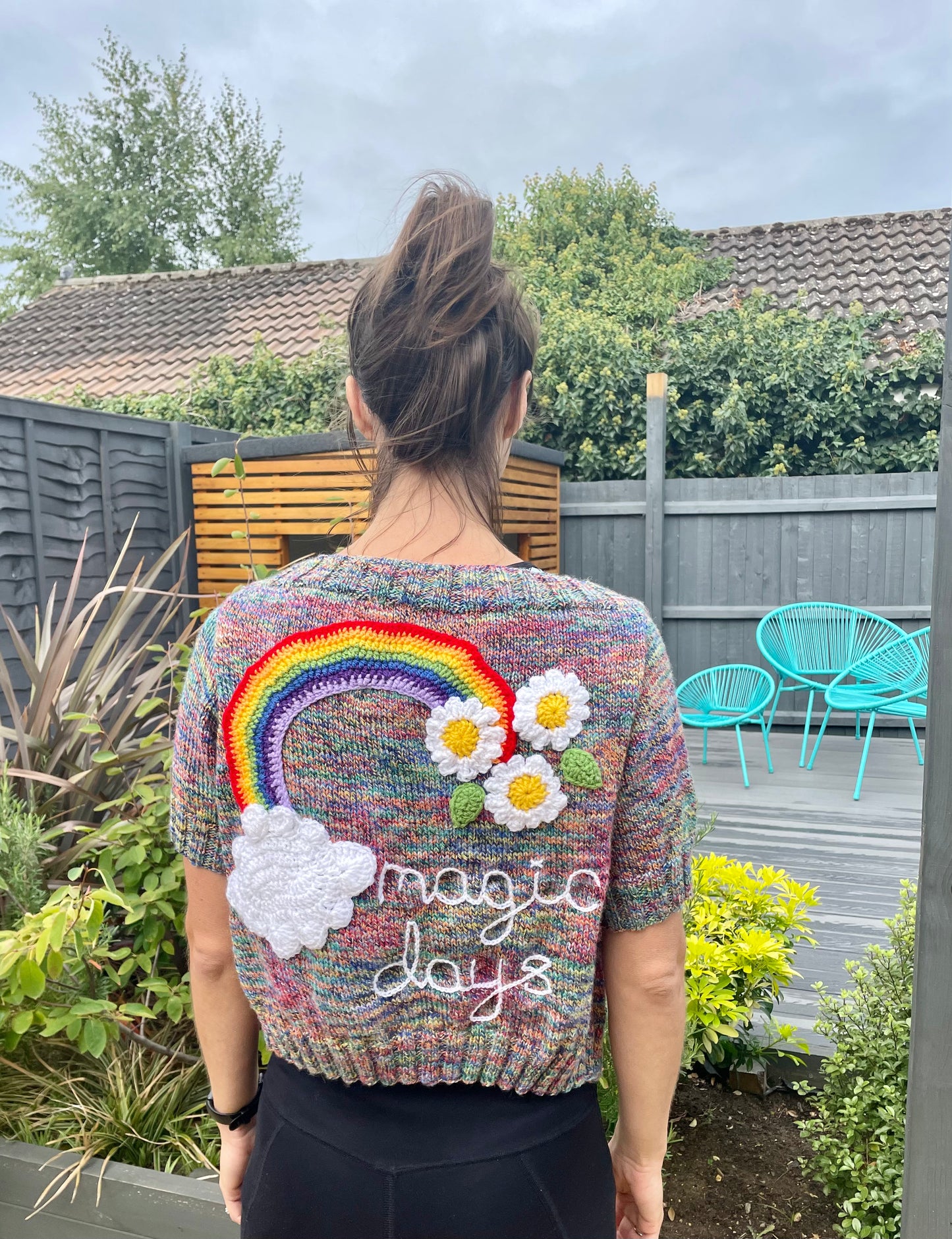 "Magic Days” Handmade Adult Cardigan Ladies Size 8-10 UK Approx