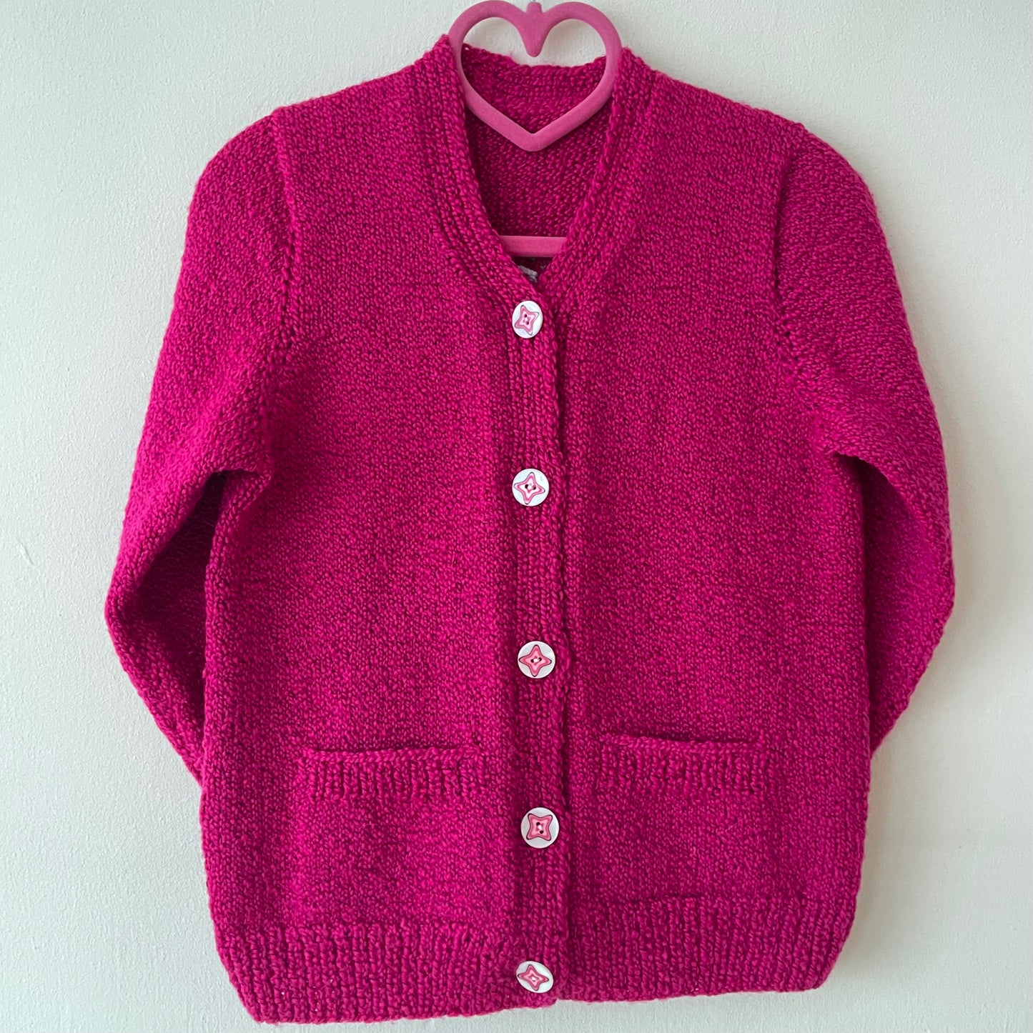 "Peek-a-boo” Handmade Cardigan Size Approx 3-4 Years
