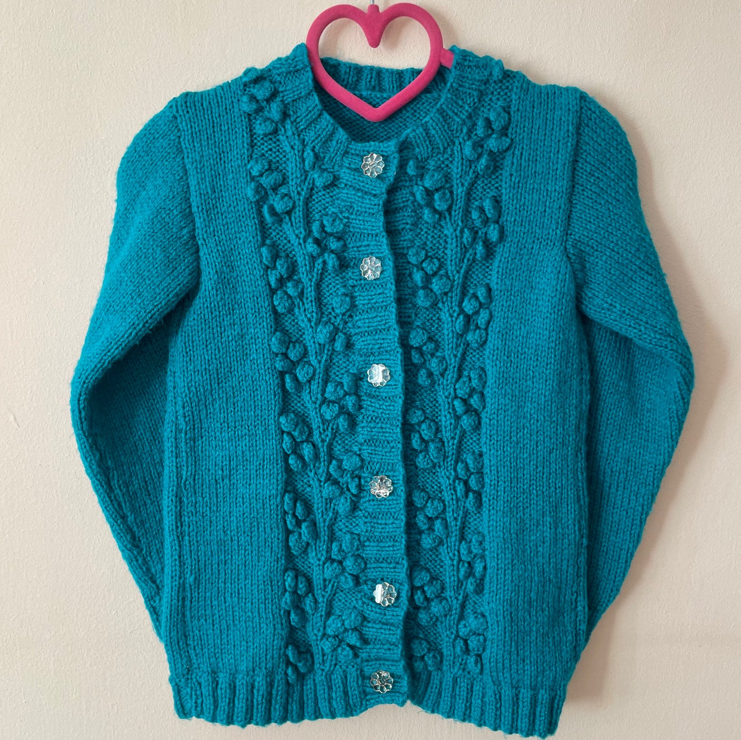 “Sand, Sea, Fun” Beach Handmade Cardigan Size Approx 3-4 Years