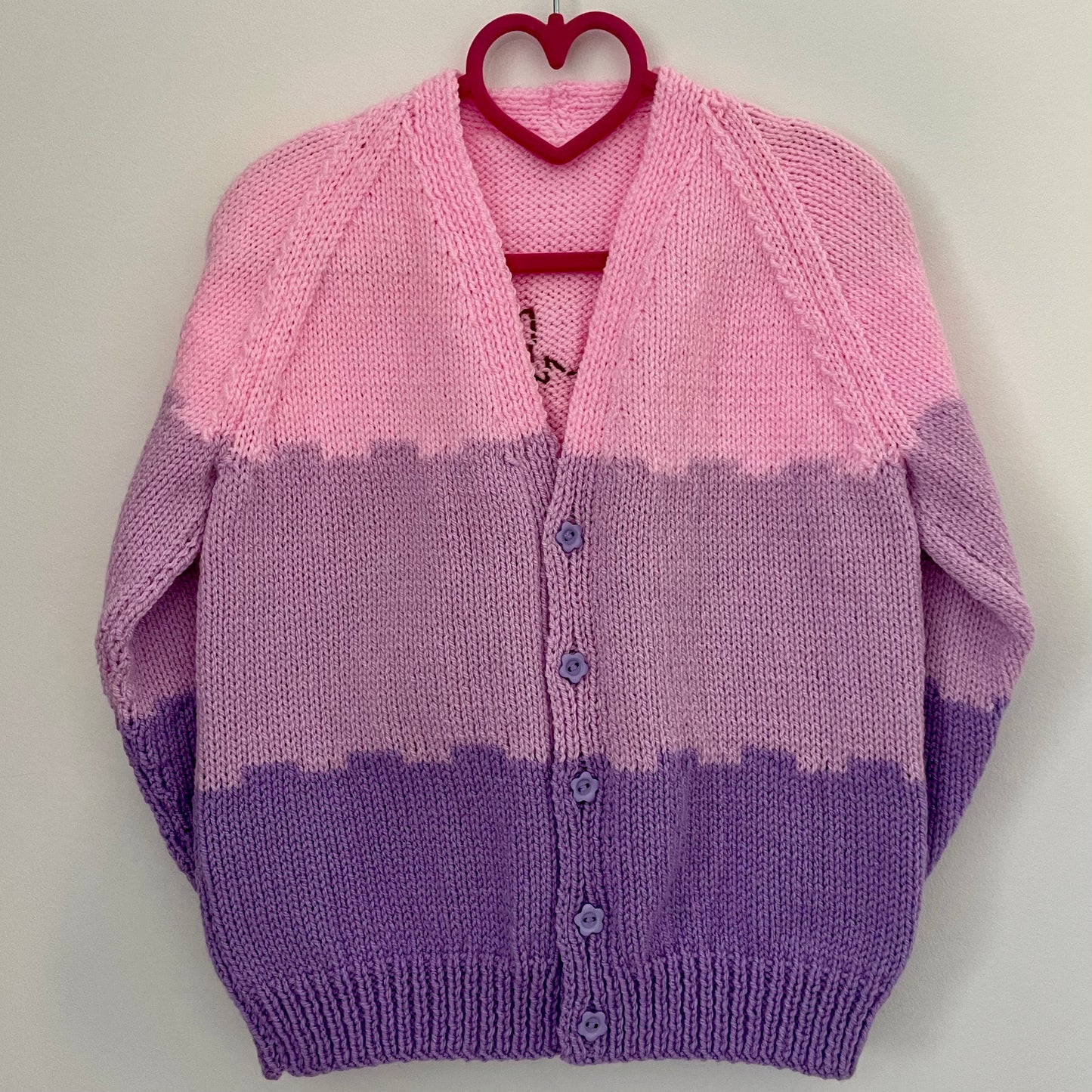 “Girls Rule The World” Handmade Cardigan Size Approx 4-5 Years