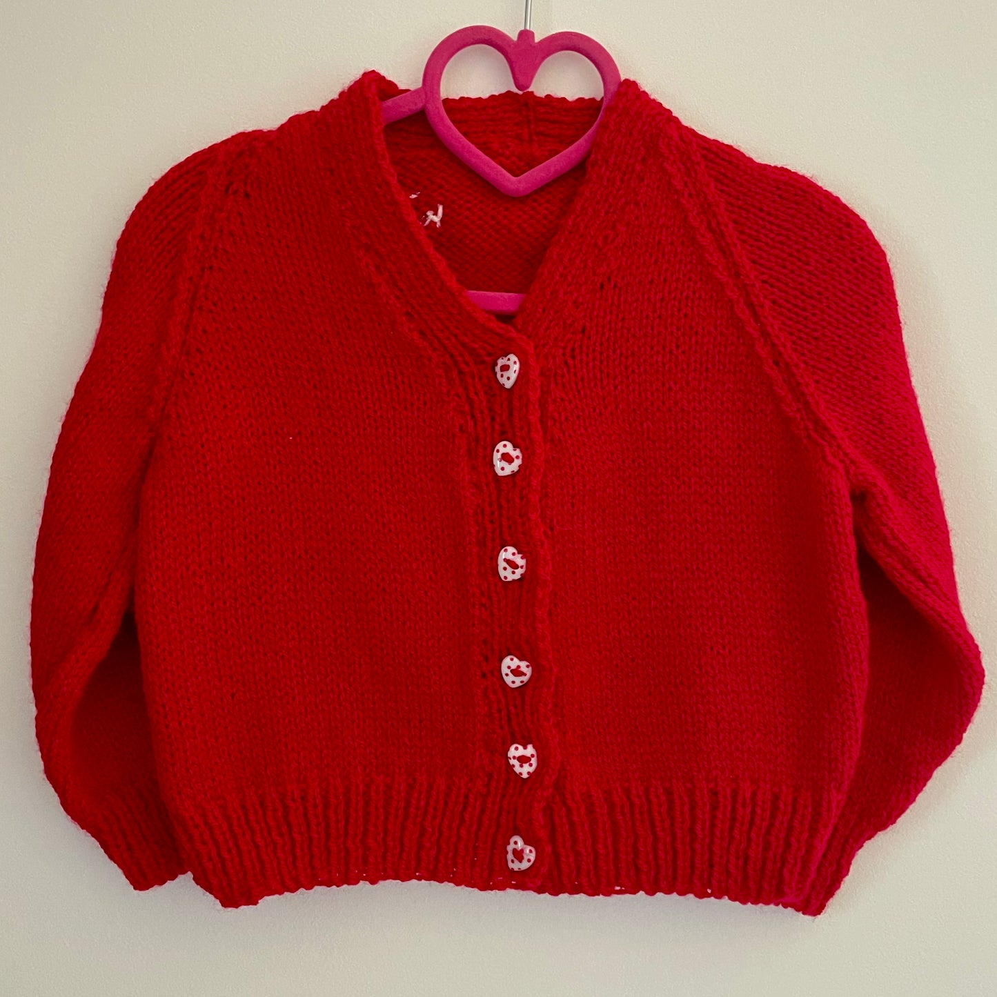 “So Sweet” Christmas Candy Cane Handmade Cardigan Size Approx 2-3 Years