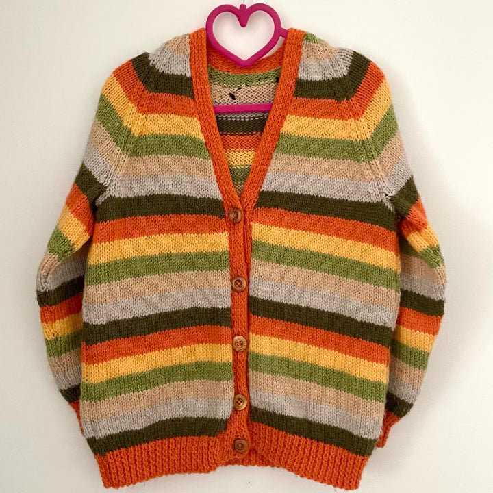 “Monster Mash” Halloween Handmade Cardigan Size Approx 5-7 Years