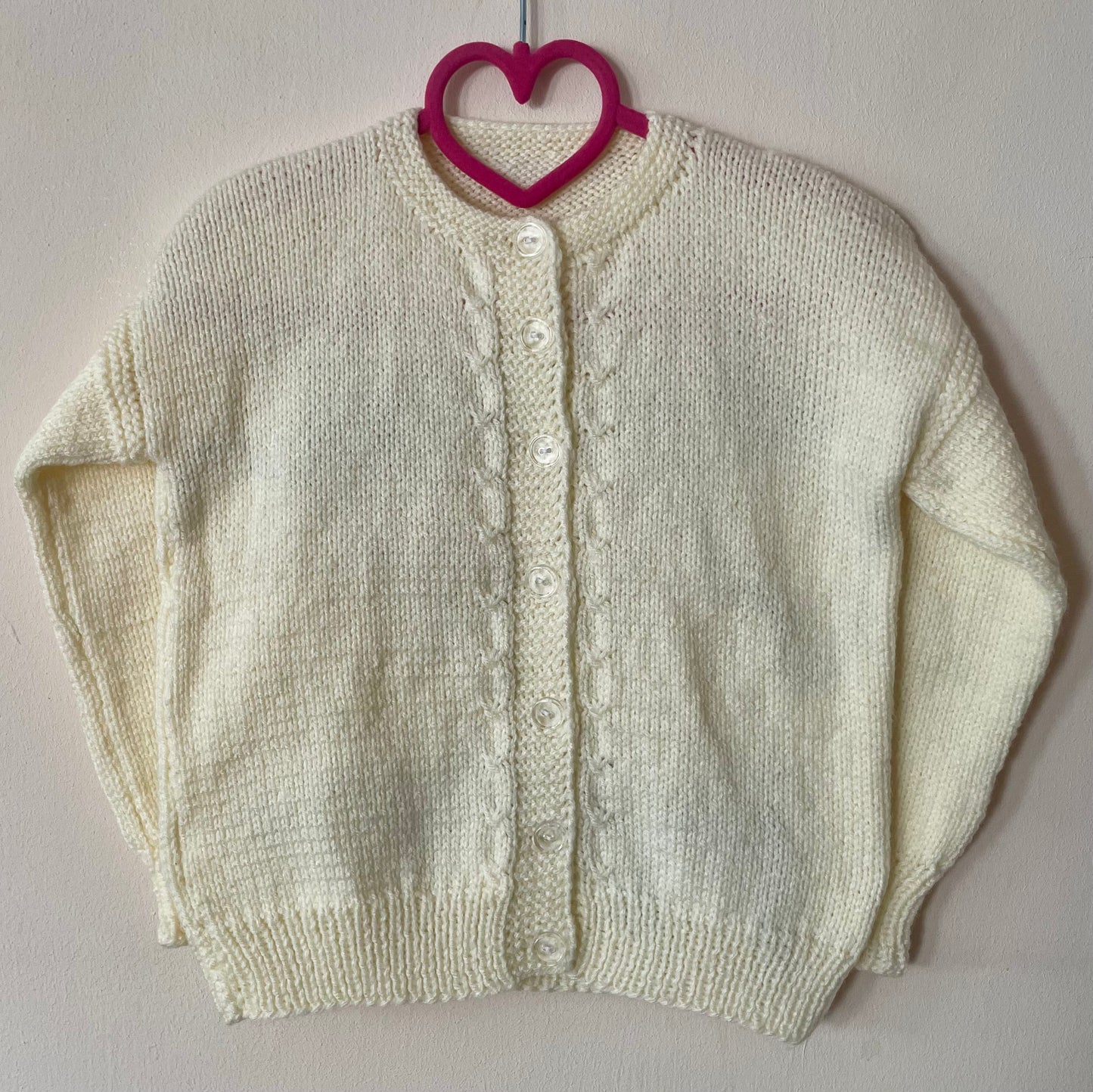 “The Magic Is In You” Rainbow Handmade Cardigan Size Approx 3-4.5 Years