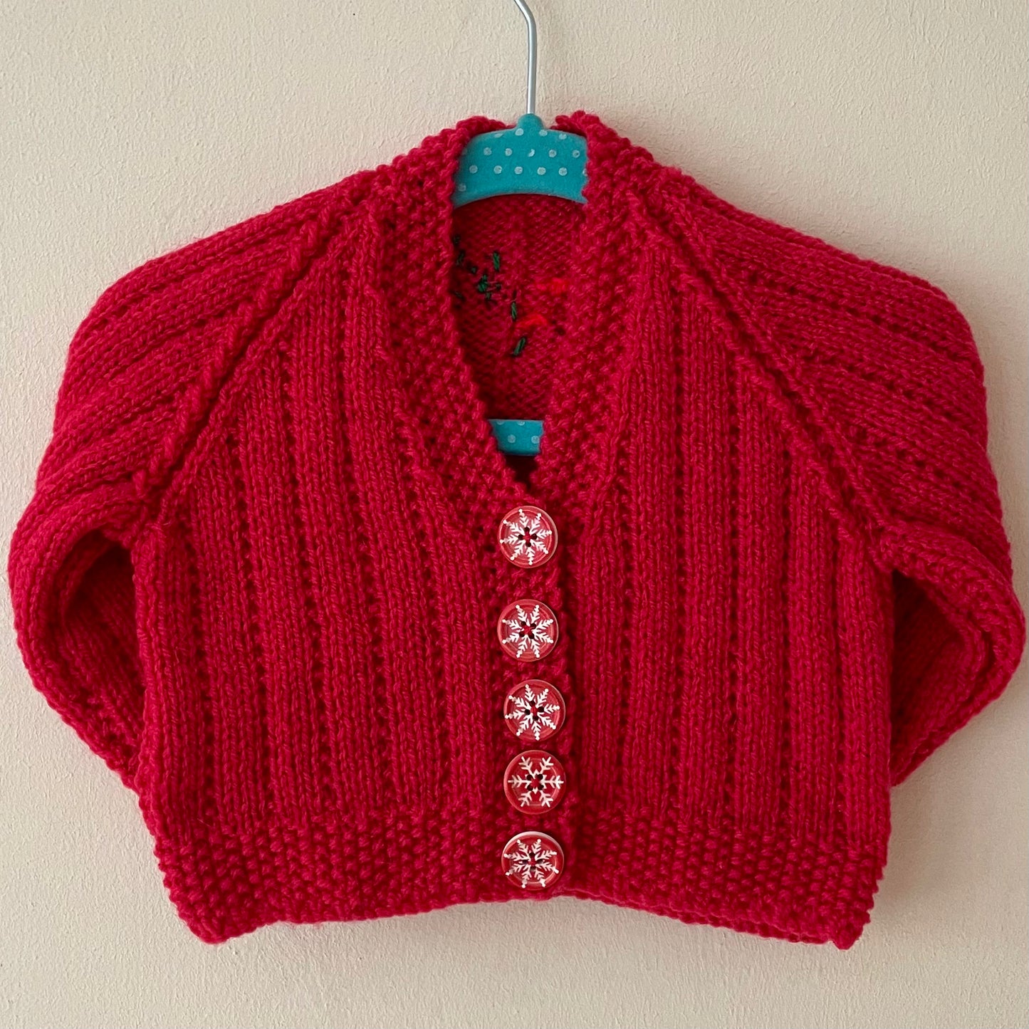 🎄Day 12🎄“Lil Pud” Handmade Christmas Cardigan Size Approx 0-3 months