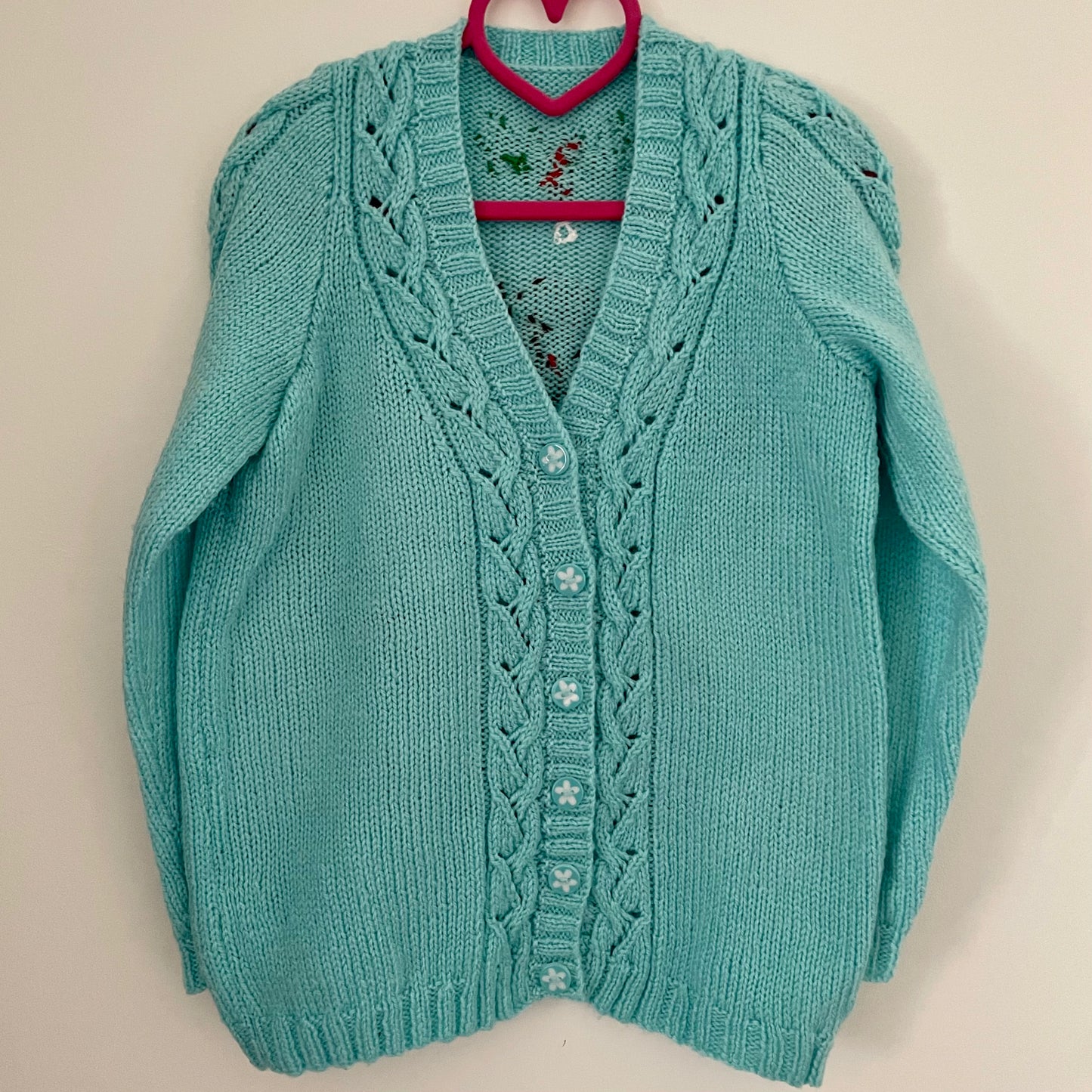 “Rockin' Robin” Christmas Handmade Cardigan Size Approx 5-7 Years