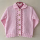 "Candy Cane Club" Handmade Cardigan Size Approx 3-5 Years