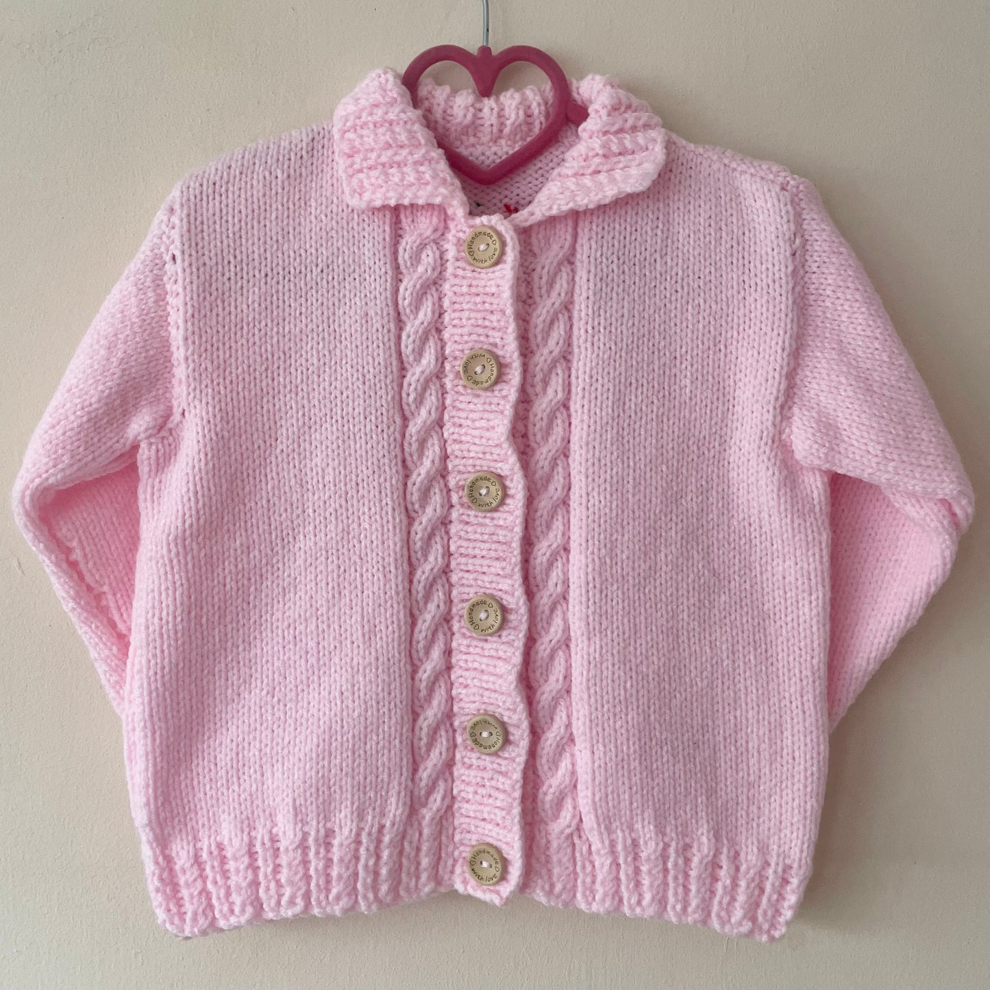 "Candy Cane Club" Handmade Cardigan Size Approx 3-5 Years