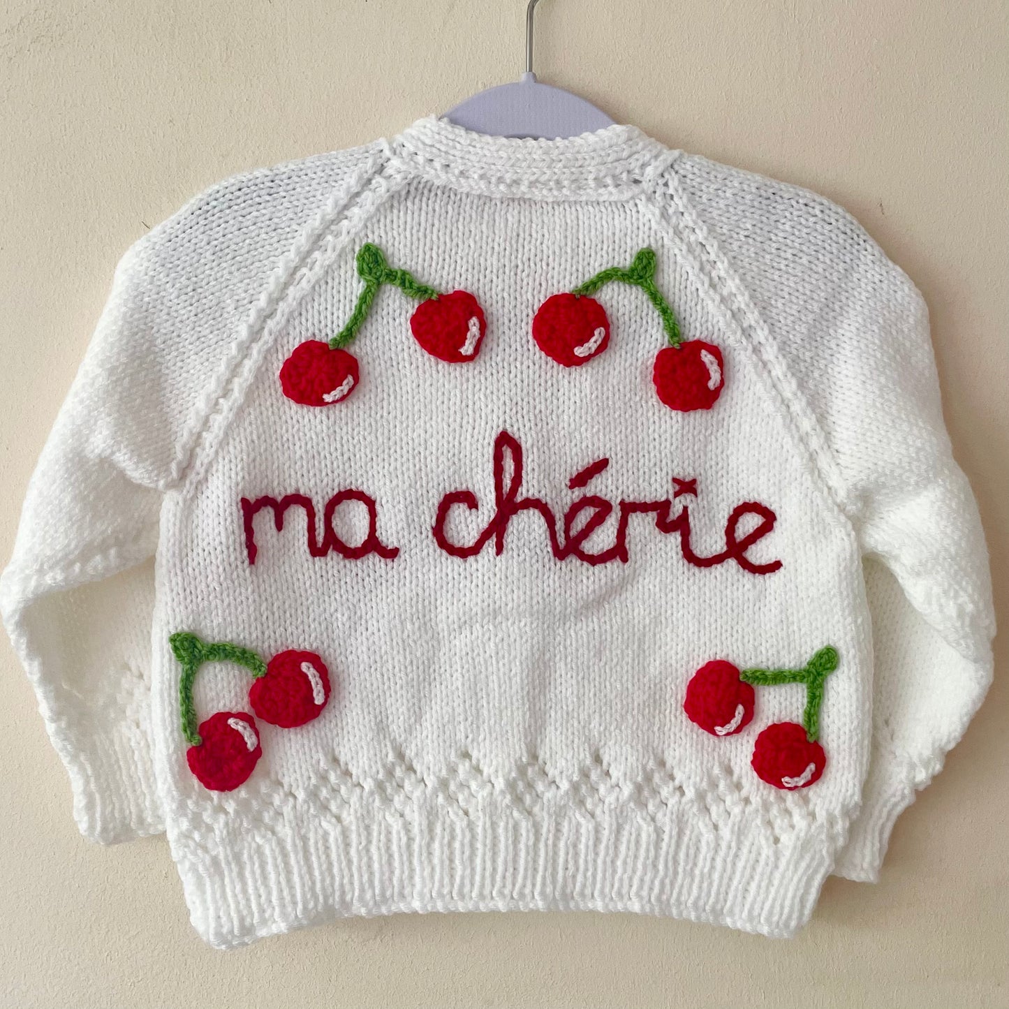 "Ma Cherie” Handmade Cardigan Size Approx 1.5-2.5 Years