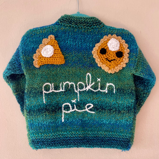 "Pumpkin Pie” Handmade Cardigan Size Approx 1-2 Years