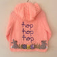 "Hop Hop Hop” Handmade Hooded Cardigan Size Approx 3-5 Years