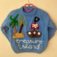 "Treasure Island" Handmade Jumper Size Approx 4-5 Years