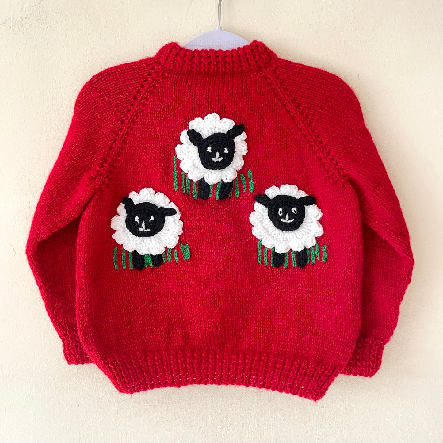 "Baa Baa" Handmade Jumper Size Approx 3-4 Years