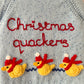 "Christmas Quackers" Handmade Jumper Size Approx 3-4 Years
