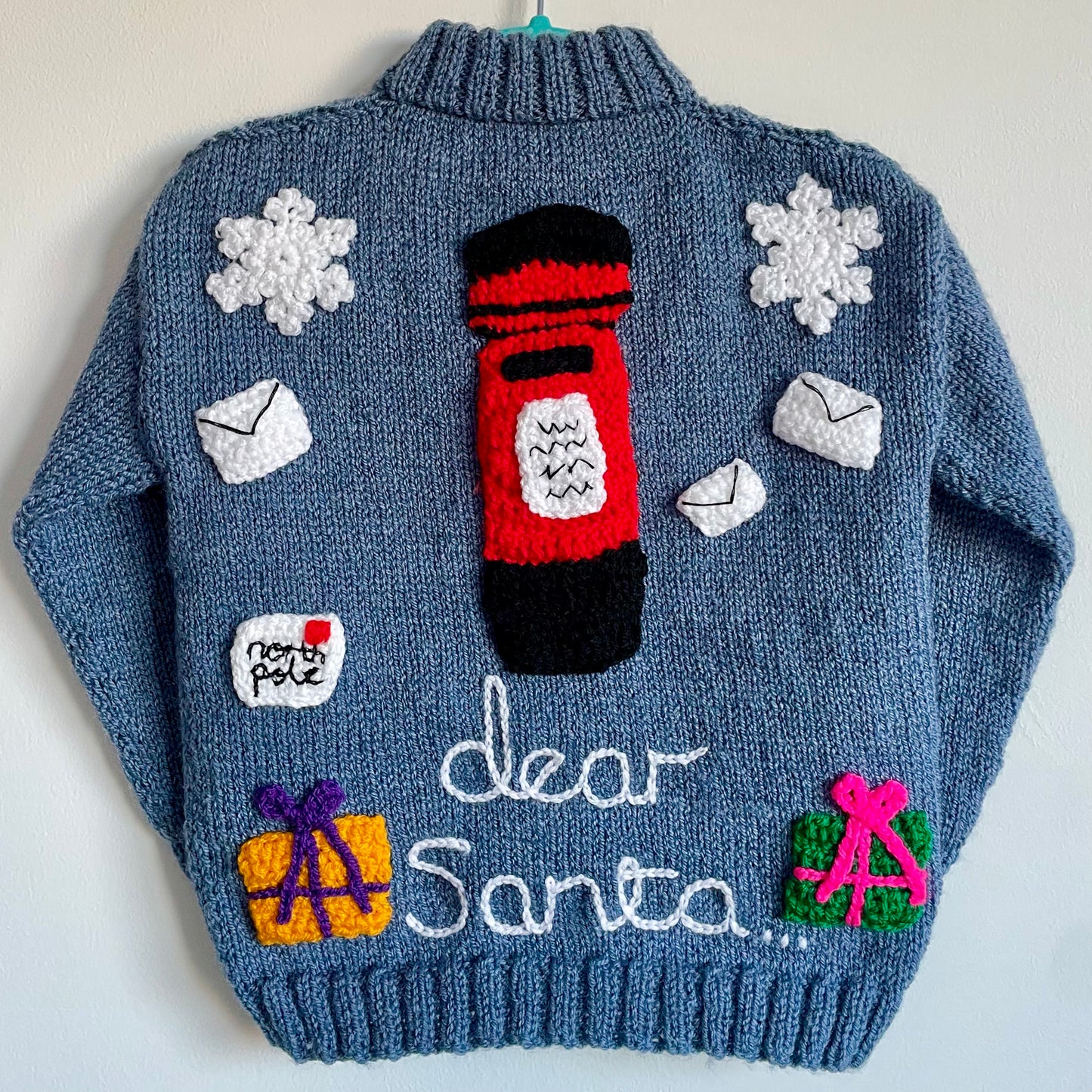"Dear Santa" Handmade Cardigan Size Approx 2-3 Years