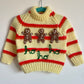 "Ho Ho Ho" Handmade Gingerbread Men Jumper Size Approx 12-18 Months