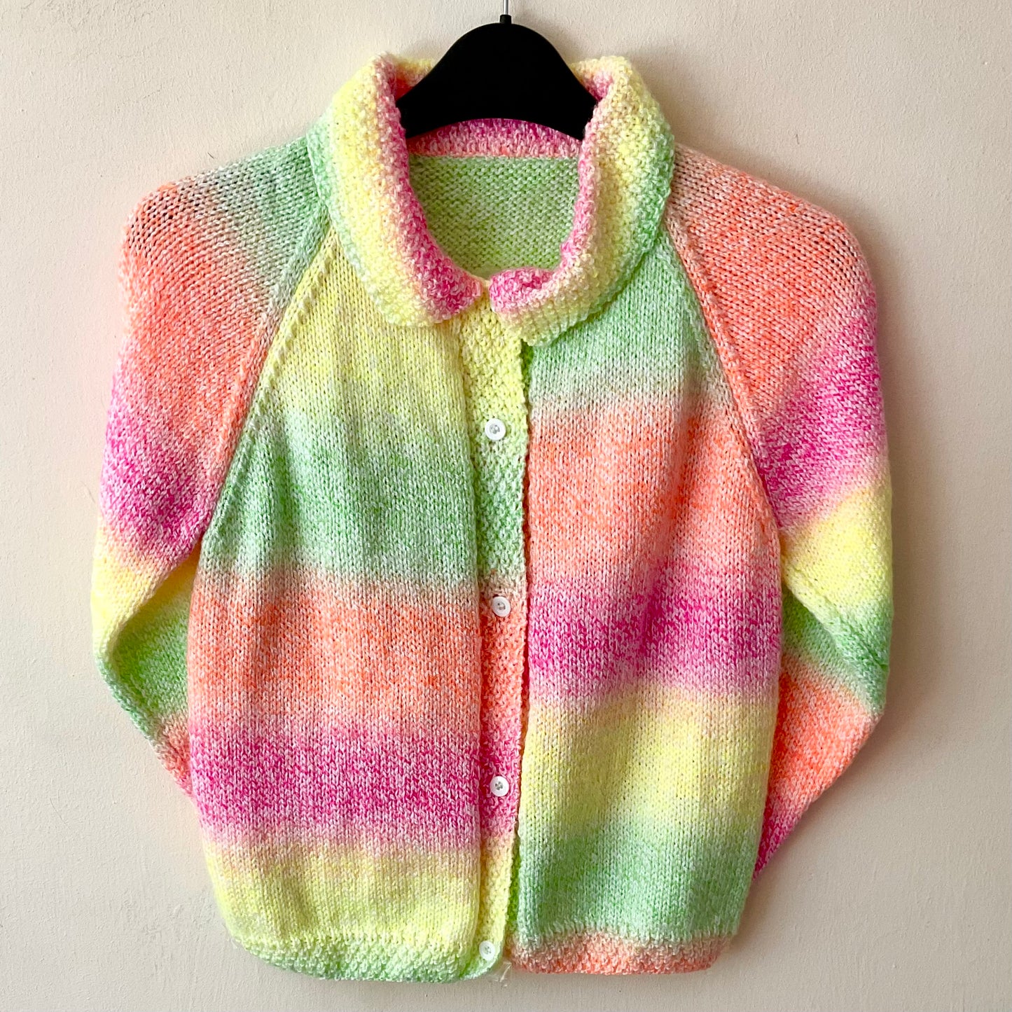 “Summer Vibes” Handmade Cardigan Size Approx 6-8 Years