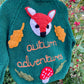 "Autumn Adventures” Handmade Cardigan Size Approx 5-6 Years