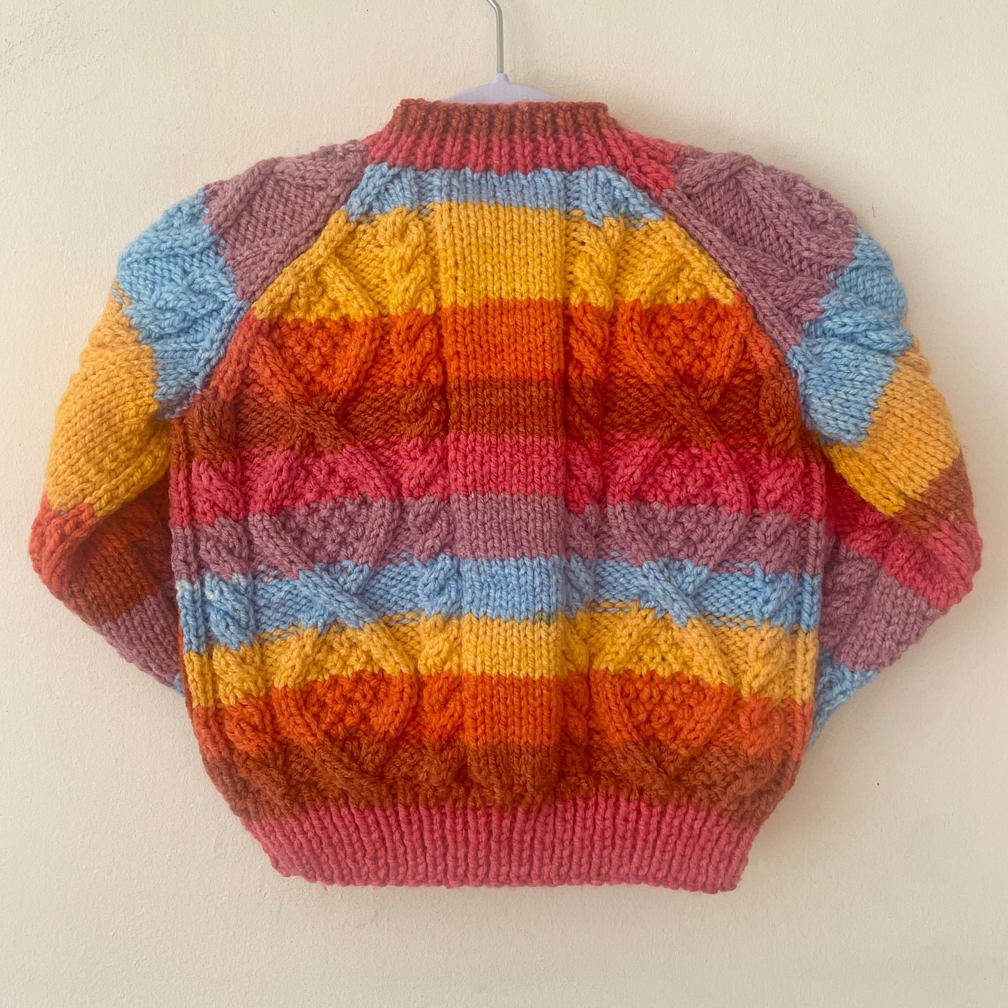 Handmade Rainbow Cardigan Size Approx 1-2 Years