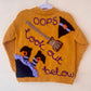 "OOPS Look Out Below" Handmade Cardigan Size Approx 3-5 Years
