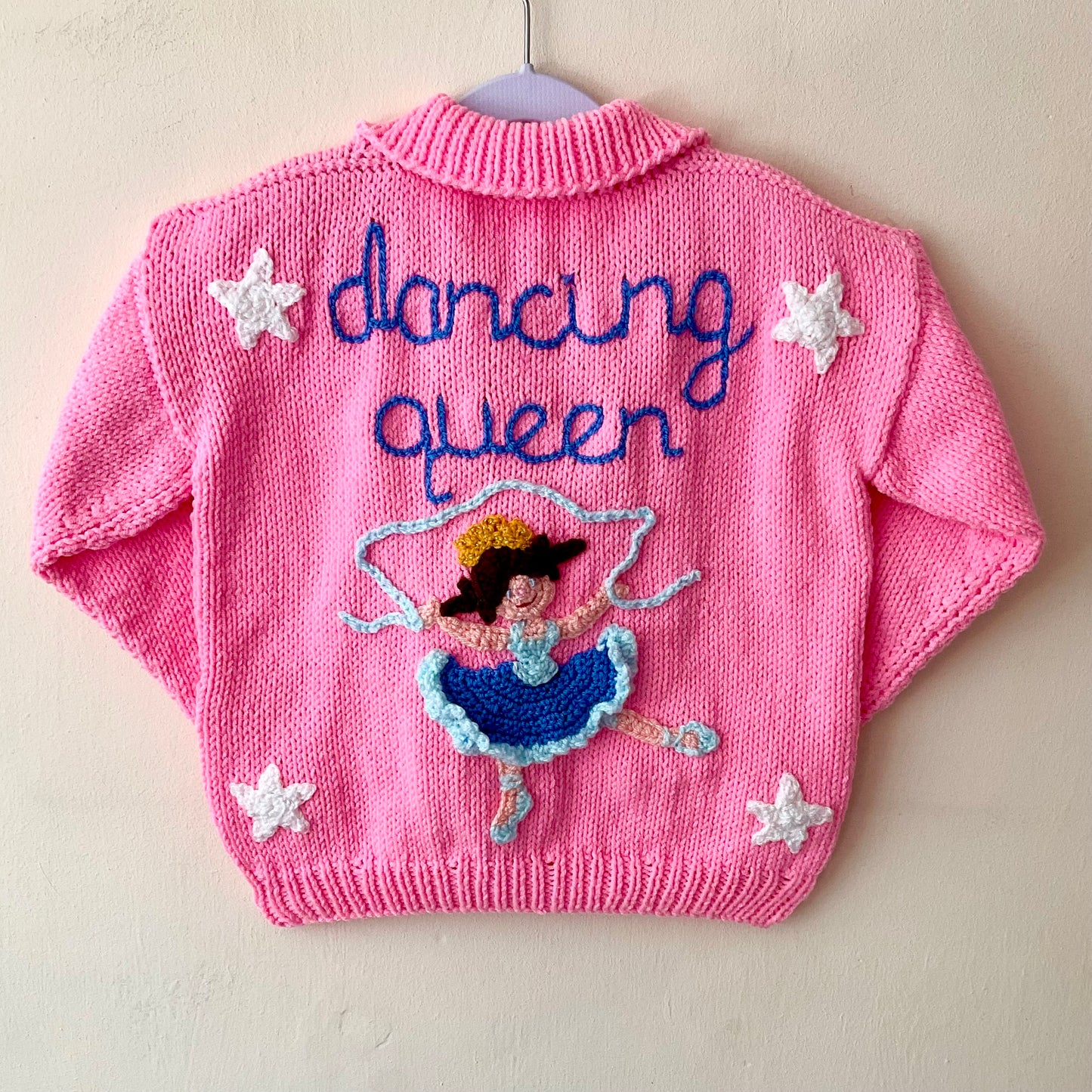 “Dancing Queen” Handmade Cardigan Size Approx 4-6 Years