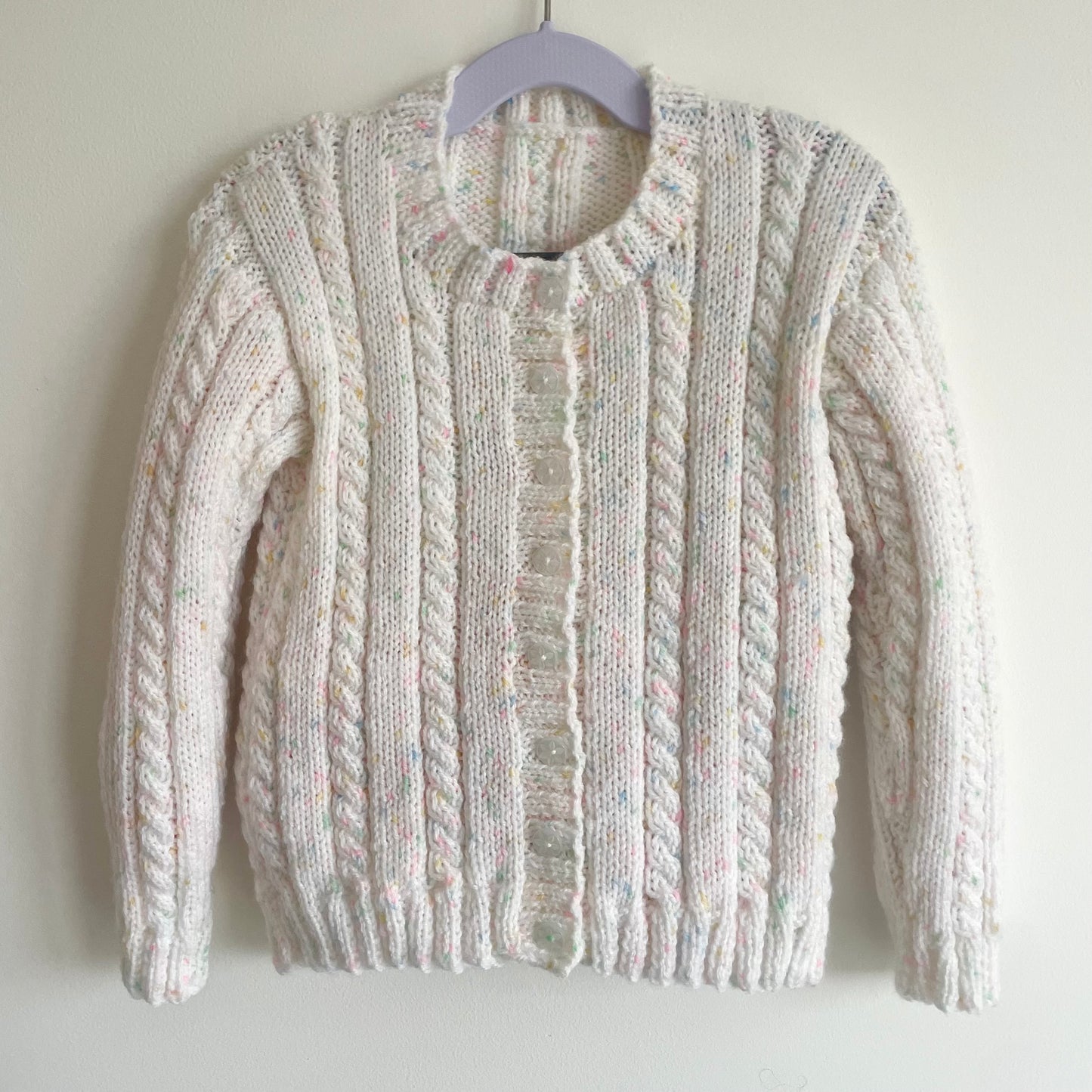 "Spring Bunnies” Handmade Cardigan Size Approx 3-4 Years