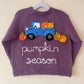 "Pumpkin Season” Handmade Cardigan Size Approx 3-5 Years