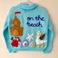 "On The Beach” Handmade Cardigan Size Approx 3-4 Years