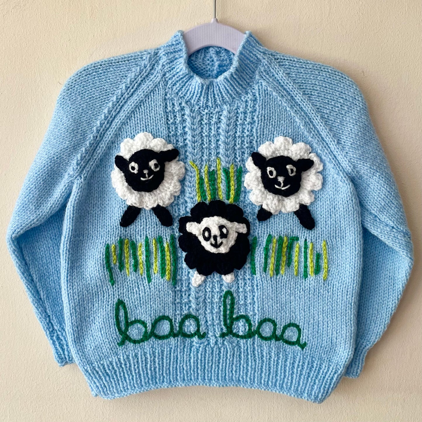 "Baa Baa" Handmade Jumper Size Approx 2-3 Years