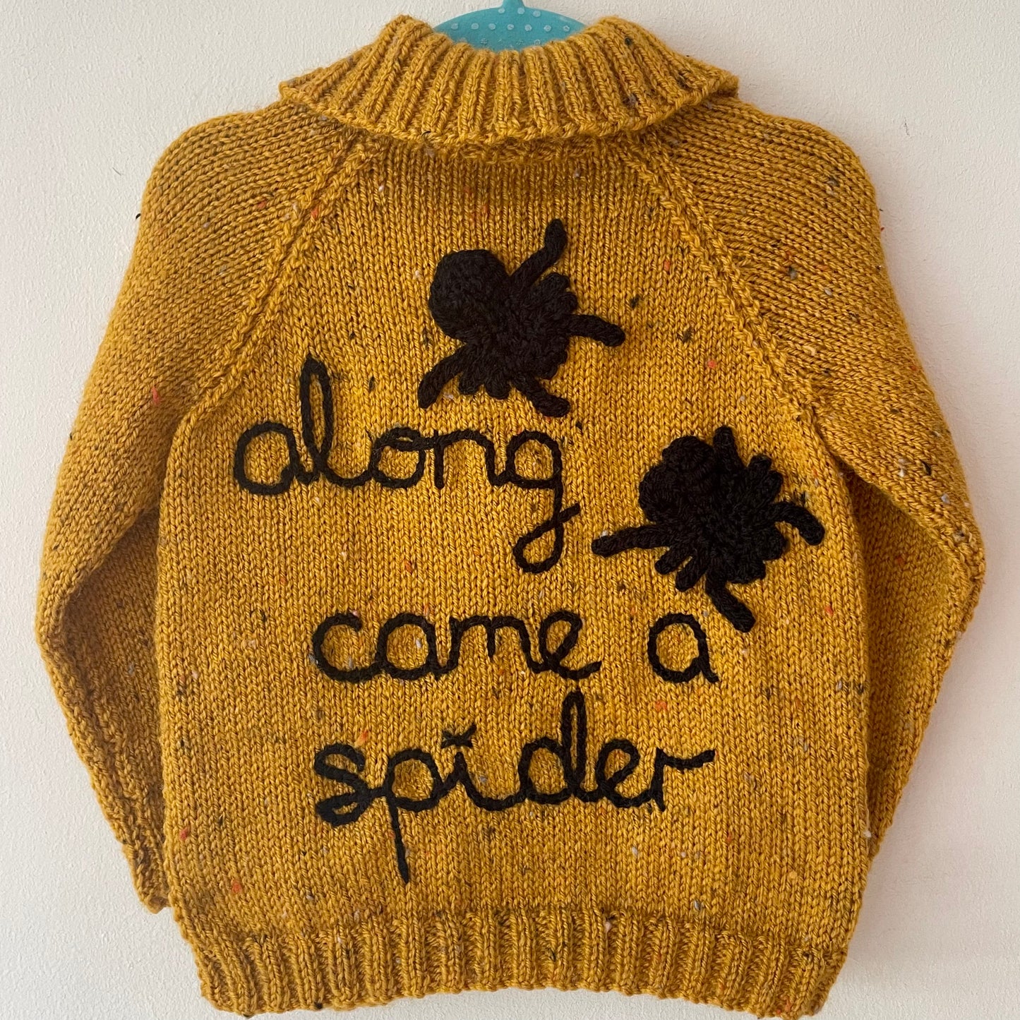 "Along Came A Spider” Handmade Cardigan Size Approx 1-2 Years