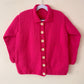 “Gonna Be Golden” Handmade Pink Cardigan Size Approx 6-8 Years