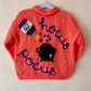 "Hocus Pocus" Handmade Cardigan Size Approx 3-5 Years
