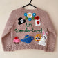"In Wonderland” Handmade Cardigan Size Approx 5-7 Years