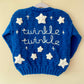 "Twinkle Twinkle" Handmade Cardigan Size Approx 2-3 Years