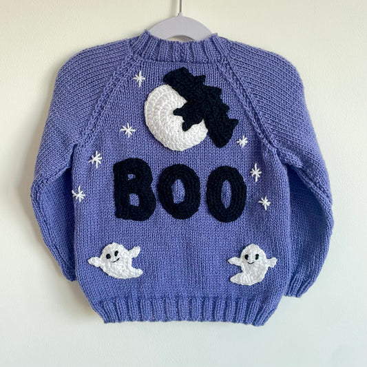 "BOO" Handmade Cardigan Size Approx 2-3 Years
