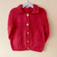 "Too Cute To Spook" Handmade Sparkle Knit Cardigan Size Approx 3-4 Years