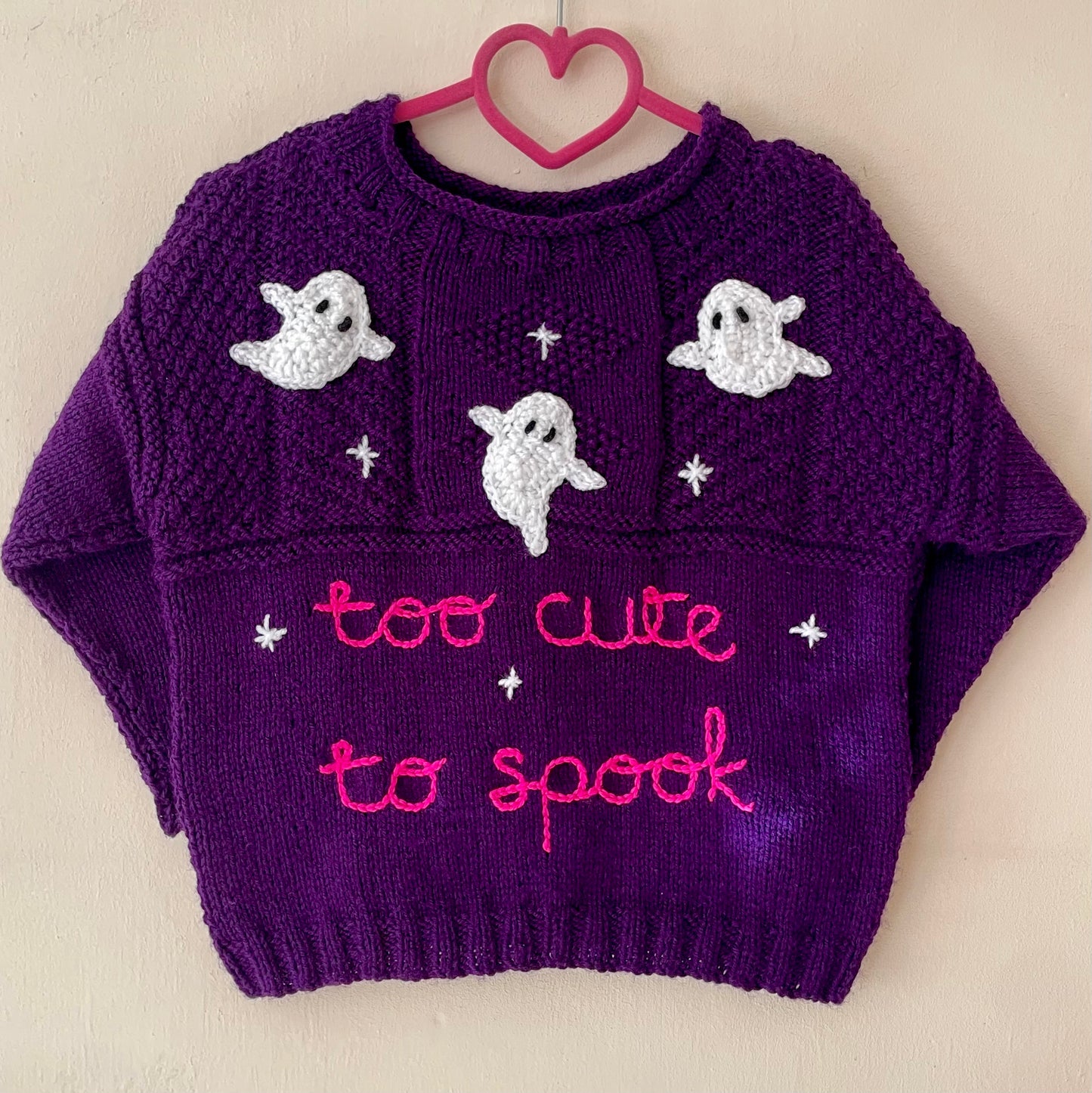 "Too Cute To Spook" Handmade Jumper Size Approx 3-5 Years