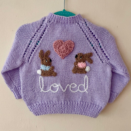 "Loved” Handmade Cardigan Size Approx 6-12 Months