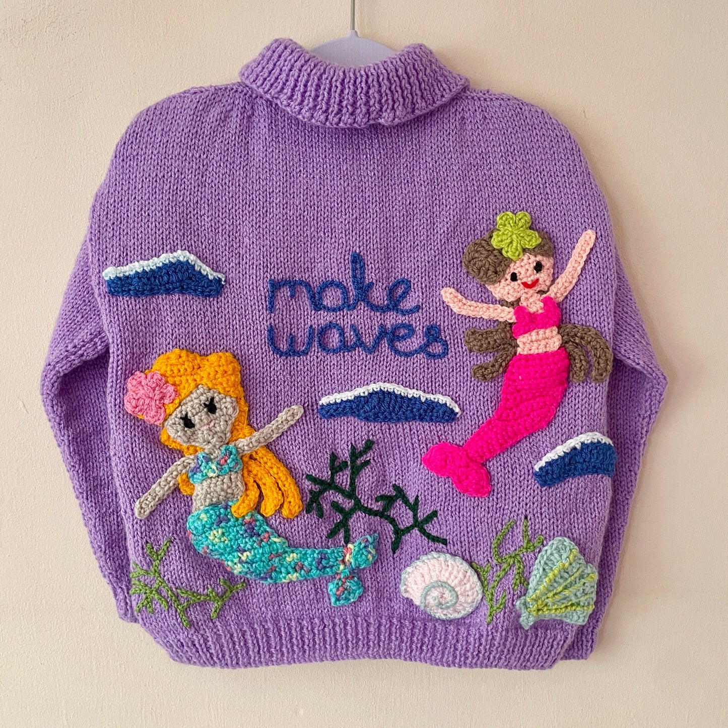 "Make Waves” Handmade Cardigan Size Approx 3-5 Years