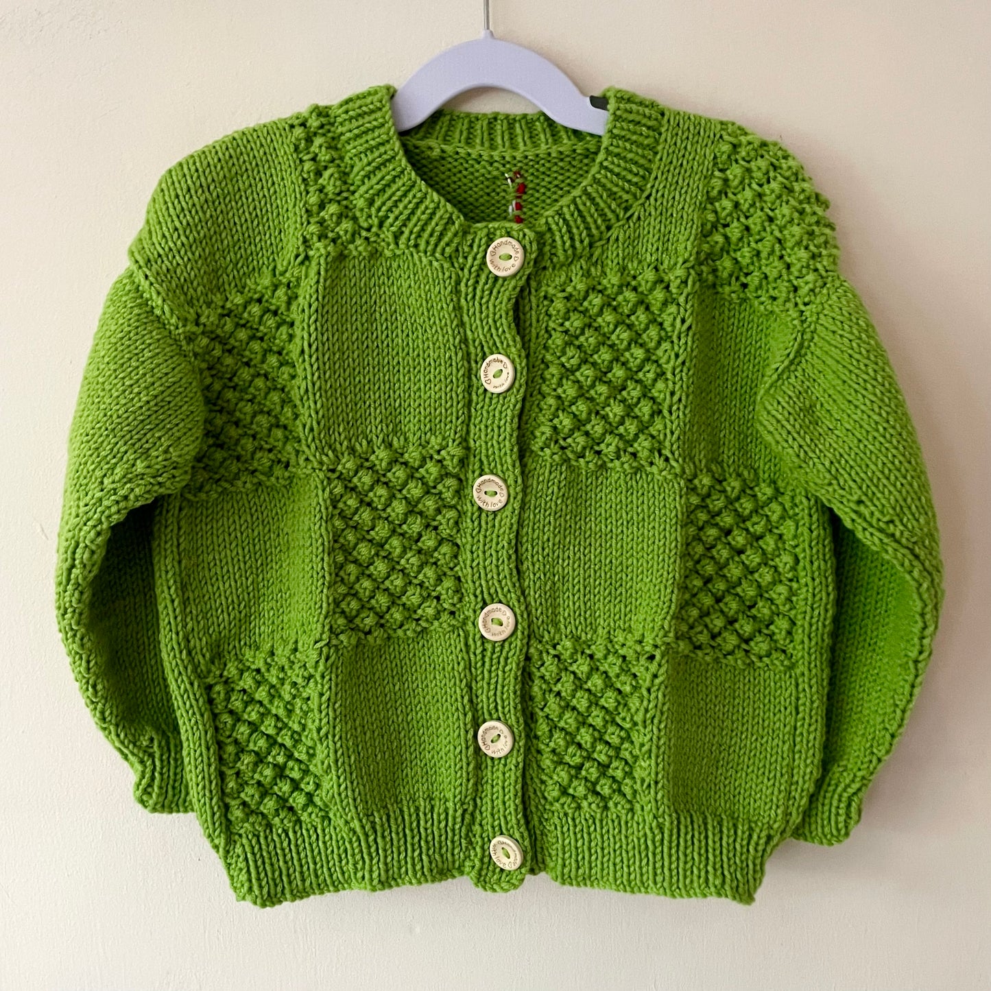 "Mince Pie Club” Handmade Cardigan Size Approx 4-6 Years
