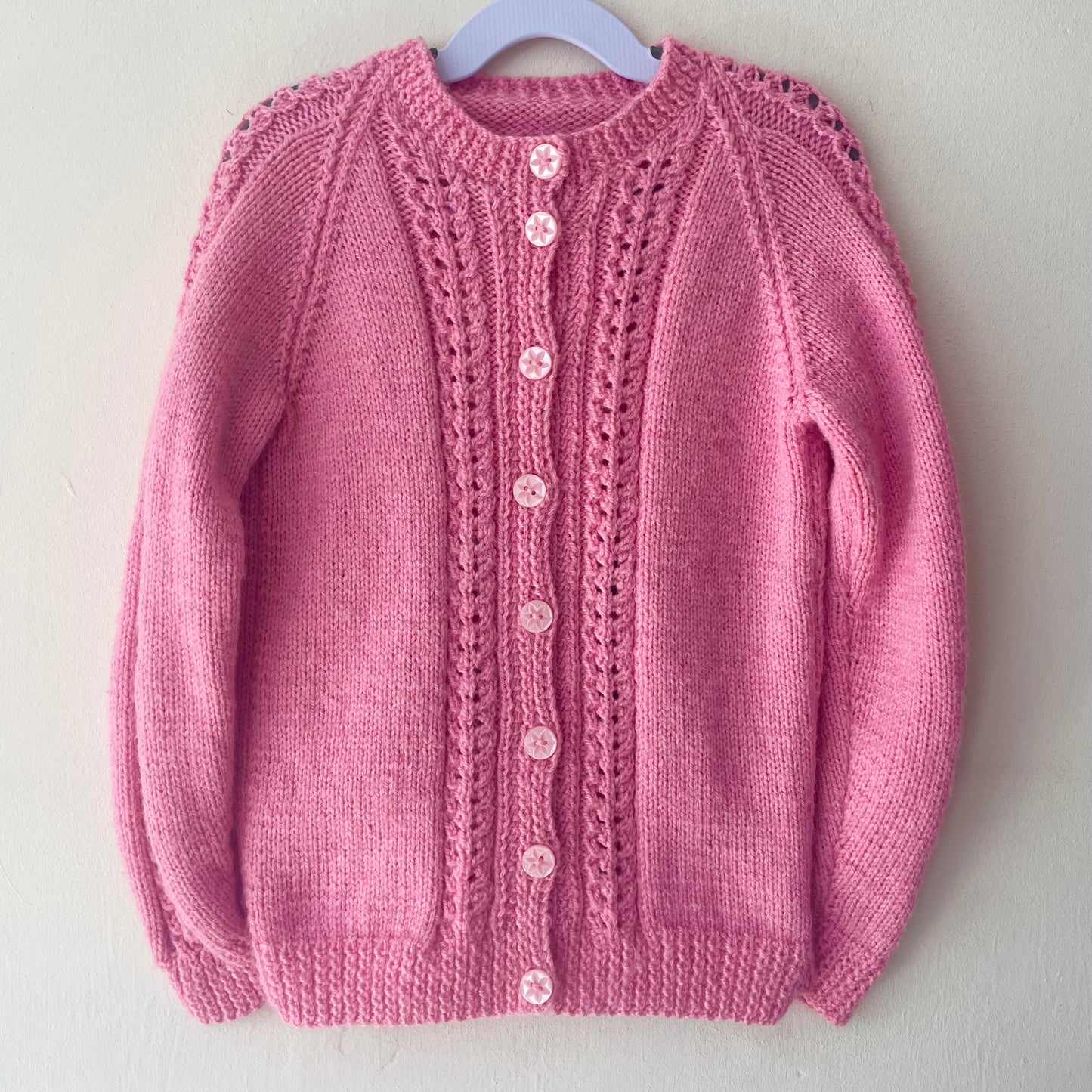 "Who's Come To Tea?” Handmade Cardigan Size Approx 3-5 Years