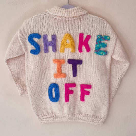 “Shake It Off” Handmade Cardigan Size Approx 6-8 Years