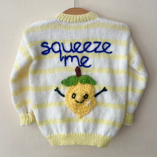 "Squeeze Me" Handmade Cardigan Size Approx 1-2 Years