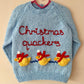 "Christmas Quackers" Handmade Jumper Size Approx 3-4 Years