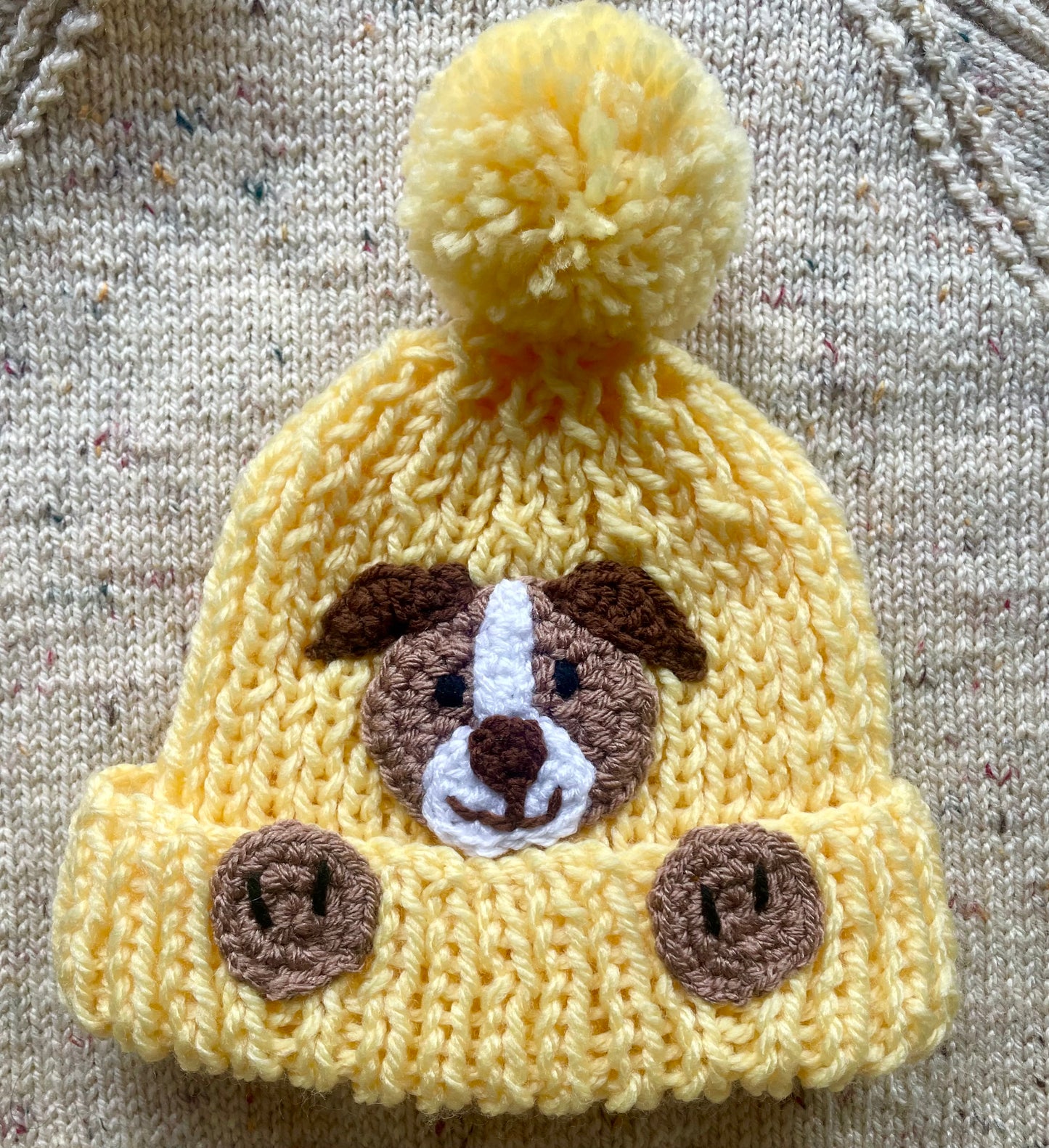 Hand Knitted Dog Hat - Age 6-12 Months
