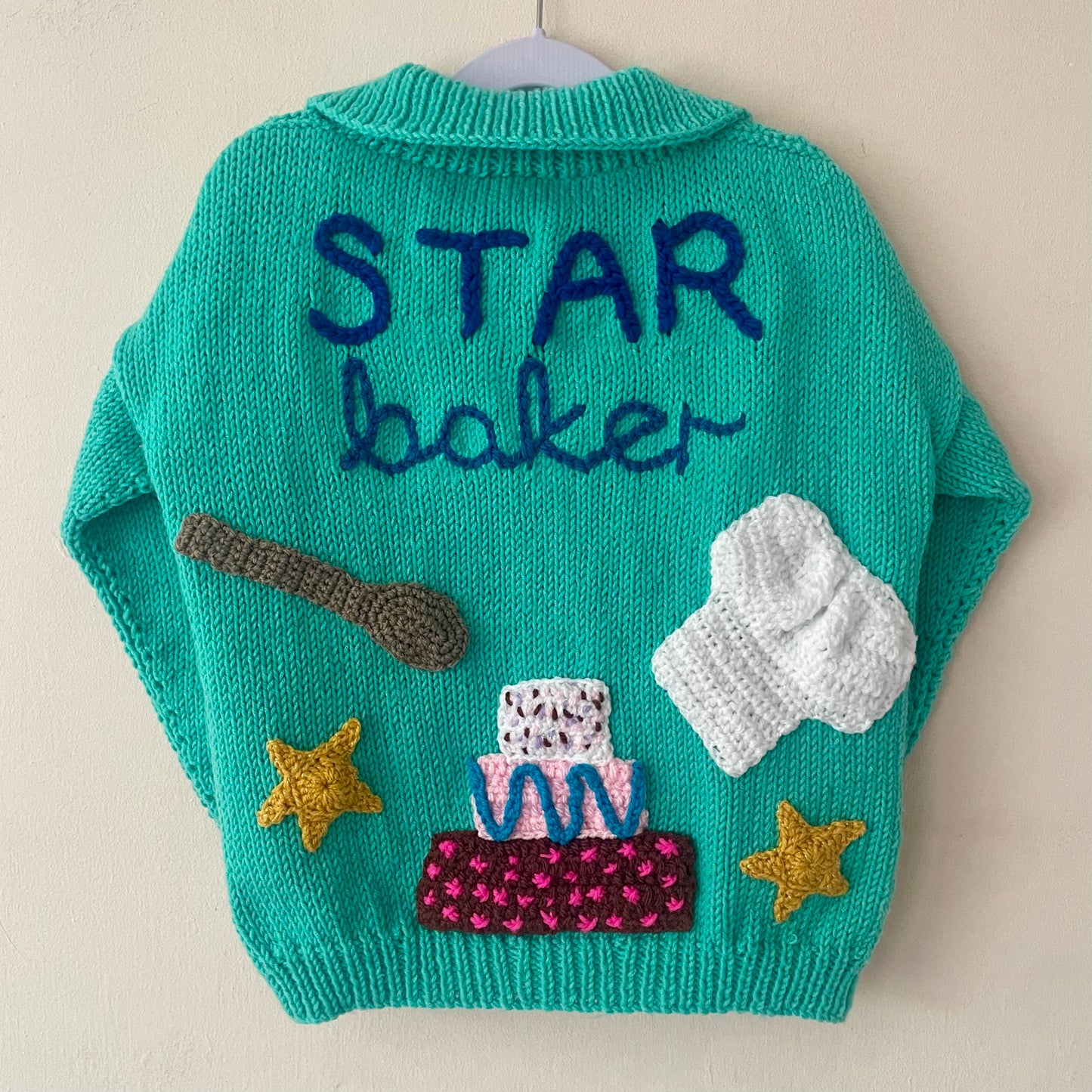 "Star Baker" Handmade Cardigan Size Approx 4-6 Years