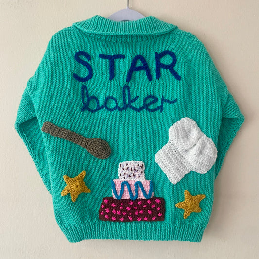 "Star Baker" Handmade Cardigan Size Approx 4-6 Years