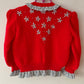 Christmas Sparkle Handmade Cardigan Size Approx 2-3 Years